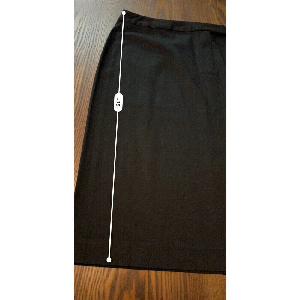 Vintage Bloomingdales‎ Skirt Pencil Straight Black Women’s Sz 16 Classic Career